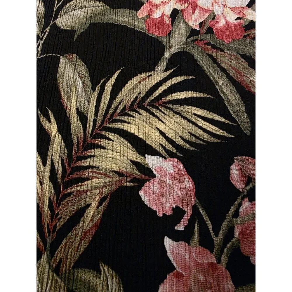 Hibiscus Collection Hawaii Dress One Size Lightweight 100% Rayon Tropical Floral